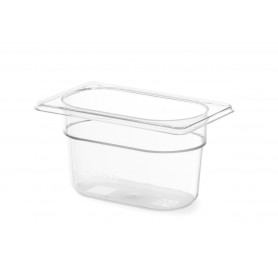 Bac gastro en polycarbonate transparent GN 1/9 H 100 mm