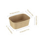 Barquette ovale en carton kraft 880ml - 300 pcs