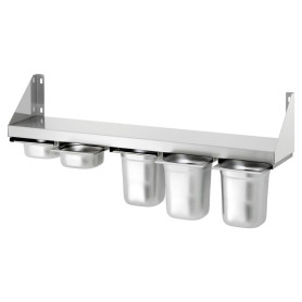 Étagère porte bacs en inox 1000x200x150 mm - Arredochef