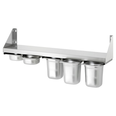 Étagère porte bacs en inox 1200x200x150 mm - Arredochef