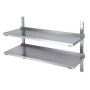 Étagère murale en inox 2 niveaux 1000x300x700 mm - Arredochef