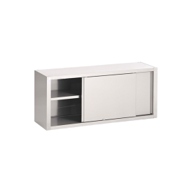 Armoire inox suspendue avec dosseret 2 portes coulissantes 1800x400x650 mm - Arredochef