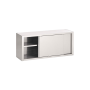 Armoire inox suspendue 2 portes coulissantes 1800x400x650 mm - Arredochef